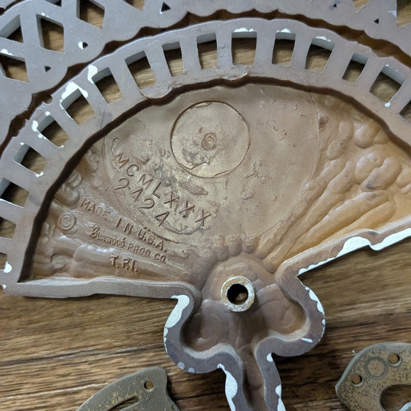 Vtg Burwood Fan Butterflies Hollywood regency Wall Decor Butterfly Plaques - Picture 8 of 8